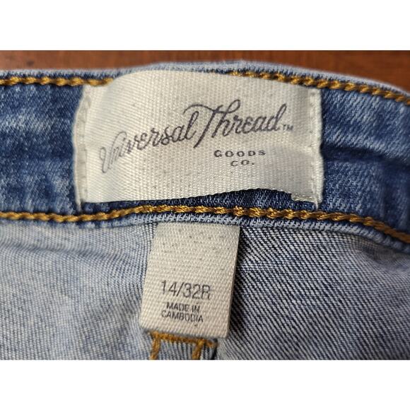 Universal Thread High Rise Skinny Women's size 14 Blue Denim Ankle Jeans - Picture 6 of 9